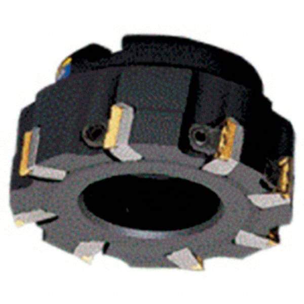 Iscar - 6 Inserts, 80mm Cut Diam, 27mm Arbor Diam, 18mm Max Depth of Cut, Indexable Square-Shoulder Face Mill - 0/90° Lead Angle, 50mm High, TPKN 2204 Insert Compatibility, Series IscarMill - Benchmark Tooling