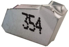 Iscar - GFR JS IC354 Grade, 0.1181" Cutting Width, Carbide Cutoff Insert - 15° Right Hand Lead Angle, 0.0012" Cnr Rad, TiCN Coated, Single End - Benchmark Tooling