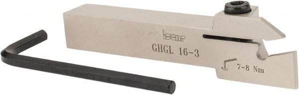 Iscar - GHG, External, Left Hand, 1.57" Max Depth of Cut, 3 to 4mm Groove Width, Indexable Grooving Tool Holder - GI..,TIP.. Insert Compatibility, 16mm Shank Height, 16mm Shank Width, 110mm OAL - Benchmark Tooling
