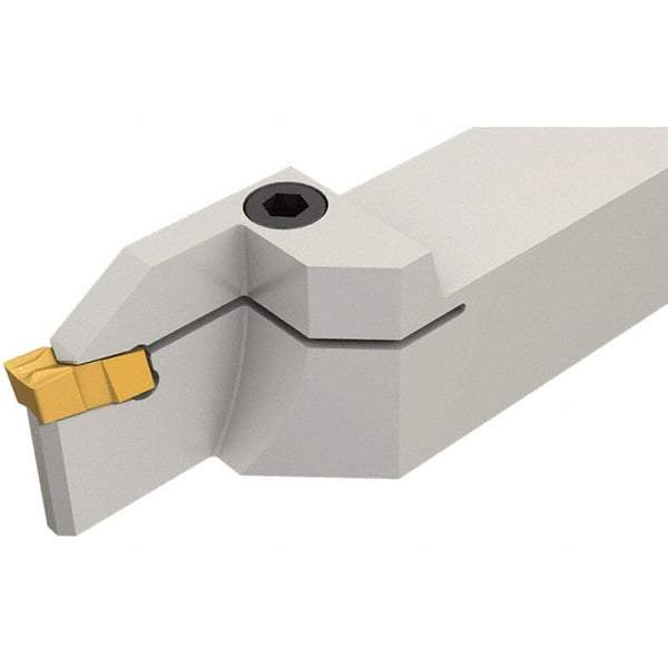 Iscar - External Thread, 0.7874" Max Depth of Cut, 4mm Min Groove Width, 110mm OAL, Right Hand Indexable Grooving Cutoff Toolholder - 16mm Shank Height x 16mm Shank Width, GI.. Insert Style, GHG Toolholder Style, Series Cut Grip - Benchmark Tooling