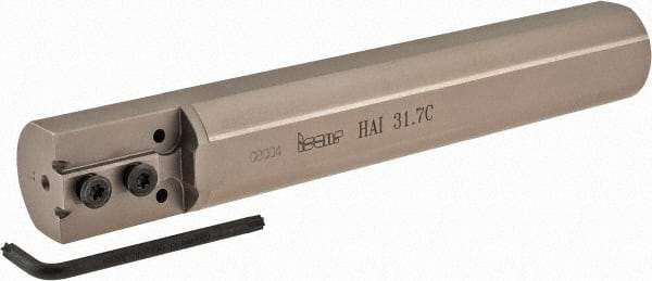 Iscar - HAI, Internal, Right Hand, Indexable Grooving Tool Holder - 1-1/4" Shank Width, 8" OAL, Through Coolant - Benchmark Tooling