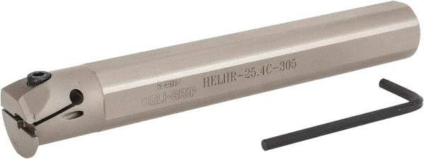 Iscar - HELII, Internal, Right Hand, 0.197" Max Depth of Cut, 0.118 to 1/8" Groove Width, Indexable Grooving Tool Holder - 1" Shank Width, 7" OAL, Through Coolant - Benchmark Tooling