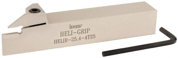 Iscar - External, Right Hand, HELI, 0.157" Min Groove Width, 0.187" Max Groove Width, Indexable Grooving Toolholder - 1" Shank Height, 1" Shank Height, 6" OAL, Through Coolant - Benchmark Tooling