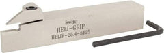 Iscar - HELI, External, Right Hand, 0.197" Min Groove Width, Indexable Grooving Tool Holder - 1" Shank Height, 1" Shank Width, 6" OAL - Benchmark Tooling