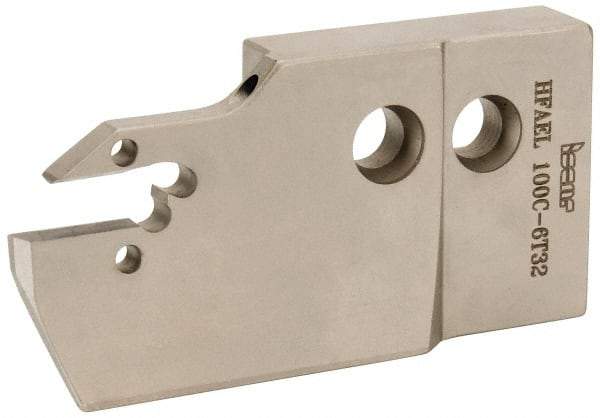 Iscar - 6mm Groove Width, 32mm Max Depth of Cut, Left Hand Cut, HFAE Indexable Grooving Blade - DGN/DGNC/DGNM-C, DGN/DGNM-J/JS/JT, DGN-UT/UA, DGN-W, GRIP, HFPR/L, HGPL Insert Style, Series Heliface - Benchmark Tooling