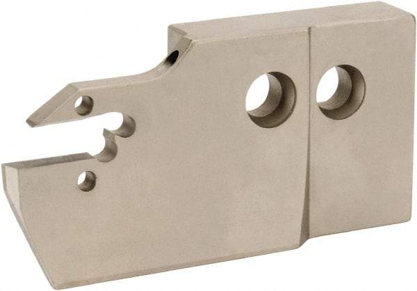 Iscar - 6mm Groove Width, 32mm Max Depth of Cut, Left Hand Cut, HFAE Indexable Grooving Blade - DGN/DGNC/DGNM-C, DGN/DGNM-J/JS/JT, DGN-UT/UA, DGN-W, GRIP, HFPR/L, HGPL Insert Style, Series Heliface - Benchmark Tooling