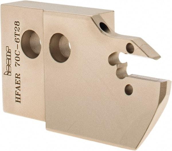 Iscar - 6mm Groove Width, 28mm Max Depth of Cut, Right Hand Cut, HFAE Indexable Grooving Blade - DGN/DGNC/DGNM-C, DGN/DGNM-J/JS/JT, DGN-UT/UA, DGN-W, GRIP, HFPR/L, HGPL Insert Style, Series Heliface - Benchmark Tooling