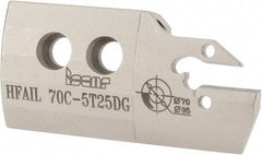 Iscar - 5mm Groove Width, 25mm Max Depth of Cut, Left Hand Cut, HFAI Indexable Grooving Blade - HFPR/L Insert Style, Series Heliface - Benchmark Tooling
