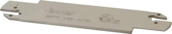 Iscar - 4mm Groove Width, 30mm Max Depth of Cut, Right Hand Cut, HFF Indexable Grooving Blade - HFPR/L 4020... Insert Style, Series Heliface - Benchmark Tooling