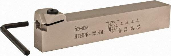 Iscar - HFHP, External, Right Hand, 0.197" Max Depth of Cut, 0.118 to 0.236" Groove Width, Indexable Grooving Tool Holder - HFP.. Insert Compatibility, 1" Shank Height, 1" Shank Width, 6" OAL - Benchmark Tooling