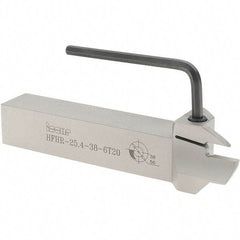 Iscar - HFH, External, Right Hand, 0.79" Max Depth of Cut, 0.236" Max Groove Width, Indexable Grooving Tool Holder - DGN 6303, GRIP 6.., HFPR 6004 Insert Compatibility, 1" Shank Height, 1" Shank Width, 6" OAL - Benchmark Tooling