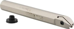 Iscar - HFI, Internal, Left Hand, 0.197" Max Depth of Cut, 0.118 to 0.236" Groove Width, Indexable Grooving Tool Holder - HFP.., HGPL Insert Compatibility, 1" Shank Width, 8" OAL, Through Coolant - Benchmark Tooling