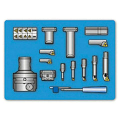 Iscar - 0.236 Inch Min Diam of Smallest Bar, 0.866 Inch Min Diam of Largest Bar, Indexable Boring Bar Set - TPGX, WCGT Insert Style, 0.8270, 1.1020, 1.5750, 1.9690, 2.3620 Inch Max Bore Depth, 0.6300 Inch Shank Diameter, 5 Toolholders Included - Benchmark Tooling
