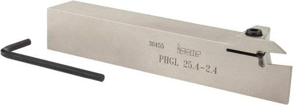 Iscar - PHG, External, Left Hand, 0.67" Max Depth of Cut, 3/32 to 1/8" Groove Width, Indexable Grooving Tool Holder - GDMW 2.4 Insert Compatibility, 1" Shank Height, 1" Shank Width, 6" OAL - Benchmark Tooling