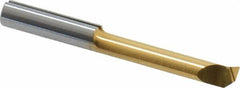 Iscar - 4mm Min Bore Diam, 19mm Max Bore Depth, 4mm Shank Diam, Boring Bar - Right Hand Cut, Solid Carbide, TiN Finish - Exact Industrial Supply