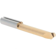 Iscar - 5mm Min Bore Diam, 24mm Max Bore Depth, 5mm Shank Diam, Chamfering & Corner Radius Boring Bar - 0.0059" Corner Radius, Right Hand Cut, Solid Carbide, TiCN/TiN Finish - Exact Industrial Supply