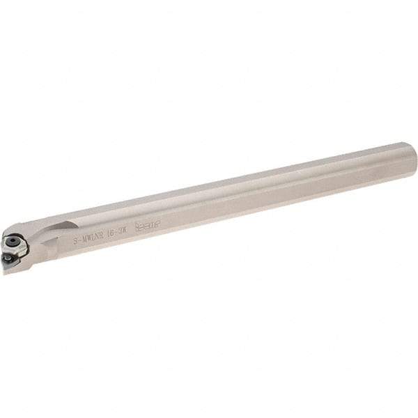 Iscar - 1.18" Min Bore Diam, 12" OAL, 1" Shank Diam, S-MWLN Indexable Boring Bar - 1.38" Max Bore Depth, WNM.. 3 Insert, Wedge Holding Method - Benchmark Tooling