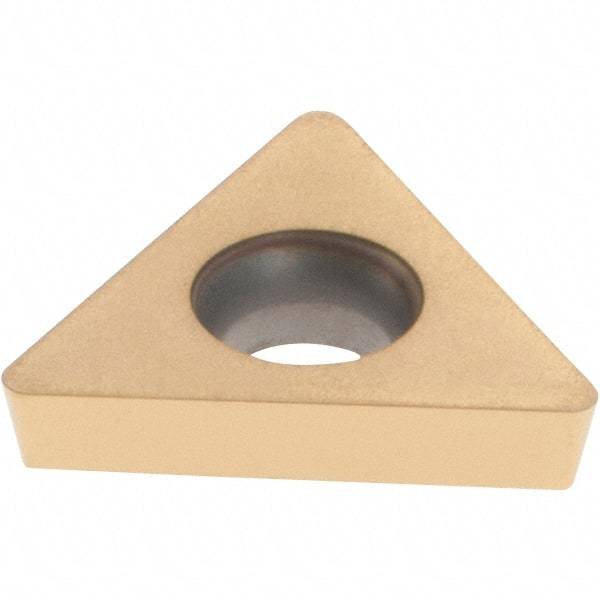 Iscar - TPGB322 60 Grade IC570 Carbide Turning Insert - TiCN/TiN Finish, 60° Triangle, 3/8" Inscr Circle, 1/8" Thick, 1/32" Corner Radius - Benchmark Tooling