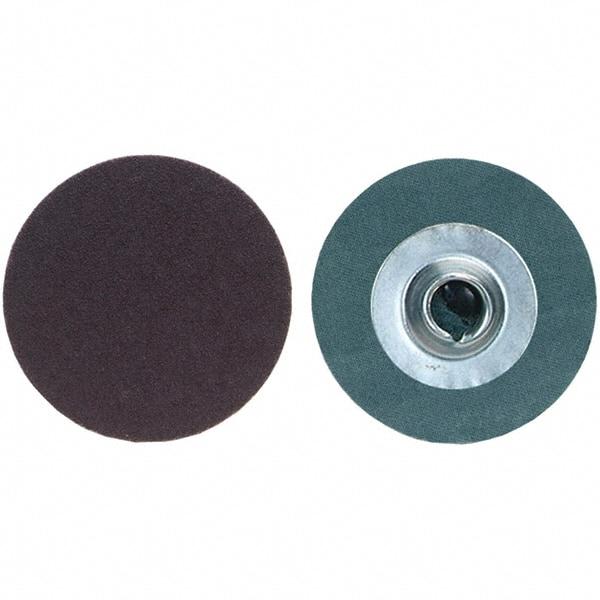 Merit Abrasives - 1-1/2" Disc Diam, 80 Grit, Aluminum Oxide Quick Change Disc - Type S Attaching System, Coated, Medium Grade, 30,000 RPM, R228 Series - Benchmark Tooling