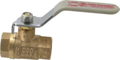 Value Collection - 3/8" Pipe, Full Port, Brass UL Listed Ball Valve - Inline - Two Way Flow, FNPT x FNPT Ends, Lever Handle, 600 WOG, 150 WSP - Benchmark Tooling