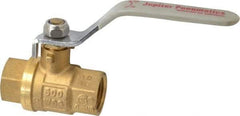 Value Collection - 1/2" Pipe, Full Port, Brass UL Listed Ball Valve - Inline - Two Way Flow, FNPT x FNPT Ends, Lever Handle, 600 WOG, 150 WSP - Benchmark Tooling