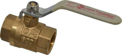 Value Collection - 3/4" Pipe, Full Port, Brass UL Listed Ball Valve - Inline - Two Way Flow, FNPT x FNPT Ends, Lever Handle, 600 WOG, 150 WSP - Benchmark Tooling