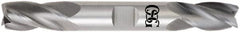 OSG - 1/4", 5/8" LOC, 3/8" Shank Diam, 3-3/8" OAL, 4 Flute, Solid Carbide Square End Mill - Double End, TiAlN Finish, Spiral Flute, 30° Helix, Centercutting, Right Hand Cut, Right Hand Flute, Series 444 - Benchmark Tooling
