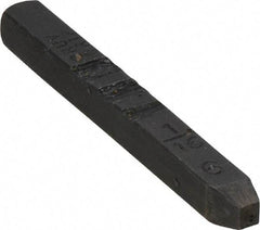 Made in USA - 1/16" Character Size, 6 Character, Heavy Duty Individual Steel Stamp - Steel, Individual - Benchmark Tooling