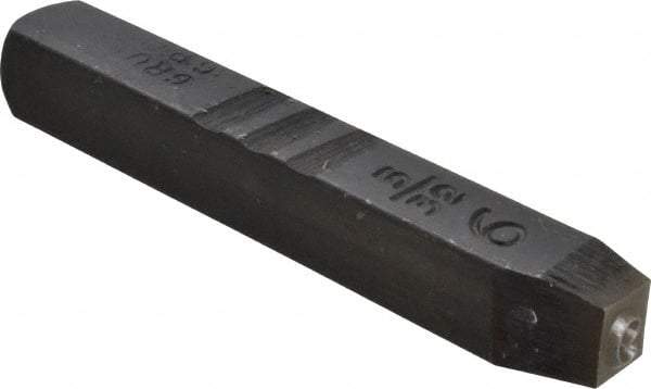 Made in USA - 5/32" Character Size, 9 Character, Heavy Duty Individual Steel Stamp - Steel, Individual - Benchmark Tooling