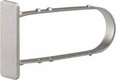 ECONOCO - 3/4" Wide, Open Shelving Accessory/Component - Steel, Satin Chrome Finish, 2" Long, Use with 1/2" x 1-1/2" Rectangular Tubing - Benchmark Tooling