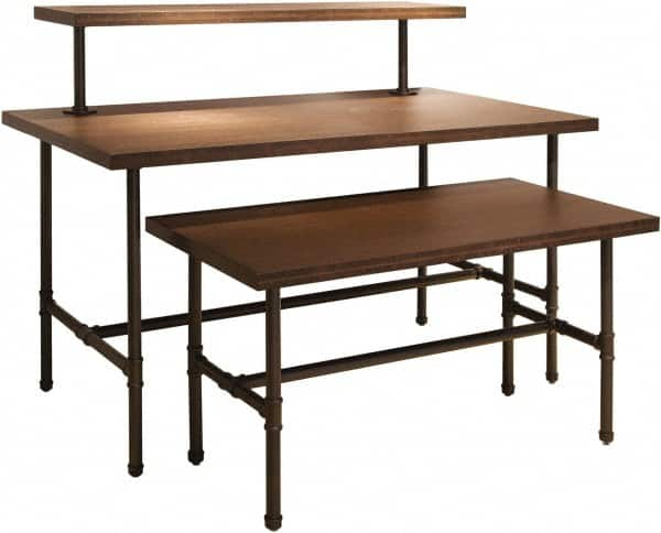 ECONOCO - 48" Long x 24" Wide x 24" High Stationary Nesting Table - Dark Brown, Melamine Top - Benchmark Tooling