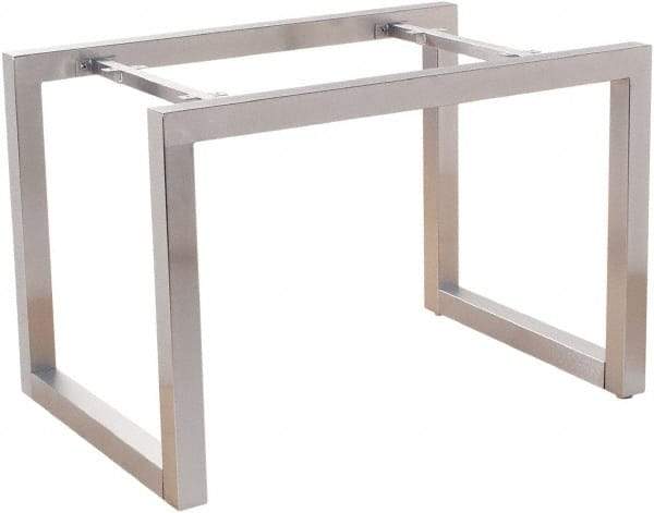 ECONOCO - 36" Long x 24" Wide x 24" High Stationary Display Table Frame - Satin Chrome, Steel Frame - Benchmark Tooling