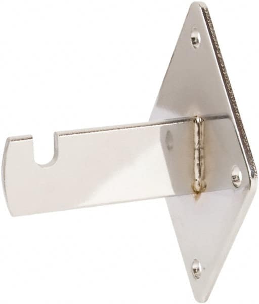 ECONOCO - Chrome Coated Wall Bracket - 3-3/4" Long, 3" Wide - Benchmark Tooling