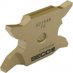 Seco - 2503005X4GKR Grade TGH1050, 0.02" Cutting Width Carbide Grooving Insert - 0.102" Max Depth of Cut, Right Hand, 0.05mm Corner Radius - Benchmark Tooling