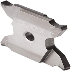 Seco - 2503015X4GKL Grade CBN200, 0.08" Cutting Width PCBN Grooving Insert - 0.256" Max Depth of Cut, Left Hand, 0.15mm Corner Radius - Benchmark Tooling