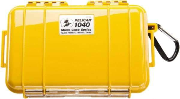 Pelican Products, Inc. - 5-1/16" Wide x 2-1/8" High, Clamshell Hard Case - Clear/Yellow, Polycarbonate - Benchmark Tooling