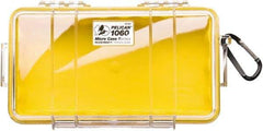 Pelican Products, Inc. - 5-9/16" Wide x 2-5/8" High, Clamshell Hard Case - Clear/Yellow, Polycarbonate - Benchmark Tooling