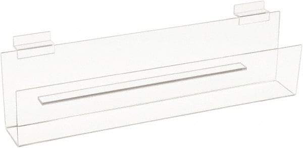 ECONOCO - 16" Wide x 2" Deep x 4" High, Acrylic Greeting Card Shelf - Clear - Benchmark Tooling