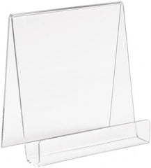 ECONOCO - 5-1/2" Wide x 6" High, Acrylic Display Easel - Clear - Benchmark Tooling