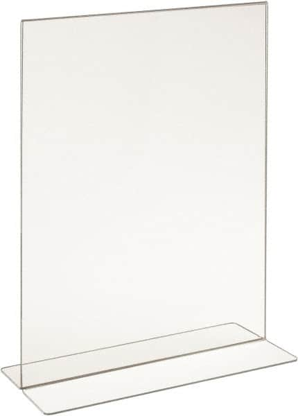 ECONOCO - 11 Inch Wide x 14 Inch High Sign Compatibility, Acrylic Round Frame Counter Top Sign Holder - Clear, 14 Inch Holder Height, Holds 1 Sign - Benchmark Tooling