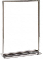 ECONOCO - 11 Inch Wide x 14 Inch High Sign Compatibility, Steel Square Frame Sign Holder - Chrome, 14 Inch Holder Height, Holds 1 Sign - Benchmark Tooling