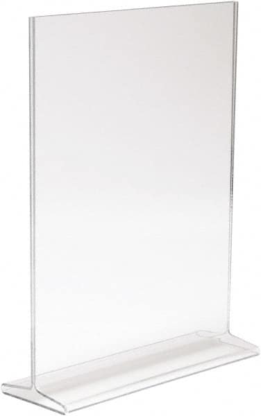 ECONOCO - 8-1/2 Inch Wide x 11 Inch High Sign Compatibility, Acrylic Round Frame Counter Top Sign Holder - Clear, 11 Inch Holder Height, Holds 1 Sign - Benchmark Tooling