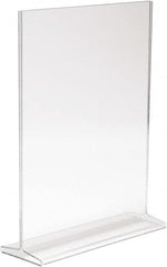 ECONOCO - 8-1/2 Inch Wide x 11 Inch High Sign Compatibility, Acrylic Round Frame Counter Top Sign Holder - Clear, 11 Inch Holder Height, Holds 1 Sign - Benchmark Tooling