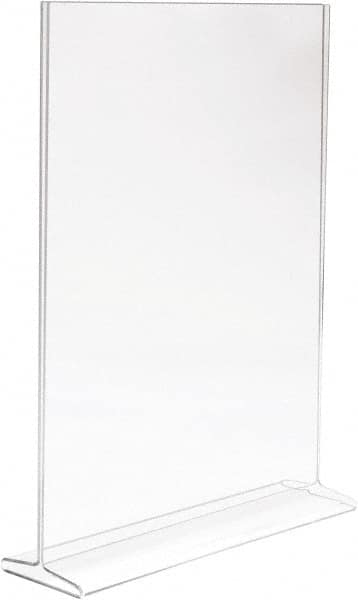 ECONOCO - 11 Inch Wide x 14 Inch High Sign Compatibility, Acrylic Round Frame Counter Top Sign Holder - Clear, 14 Inch Holder Height, Holds 1 Sign - Benchmark Tooling