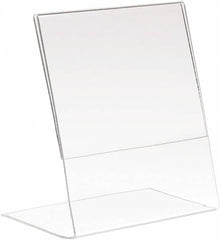 ECONOCO - 8-1/2 Inch Wide x 11 Inch High Sign Compatibility, Acrylic Round Frame Counter Top Sign Holder - Clear, 11 Inch Holder Height, Holds 1 Sign - Benchmark Tooling