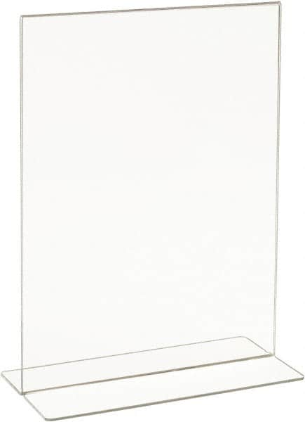 ECONOCO - 8-1/2 Inch Wide x 11 Inch High Sign Compatibility, Acrylic Round Frame Counter Top Sign Holder - Clear, 11 Inch Holder Height, Holds 1 Sign - Benchmark Tooling