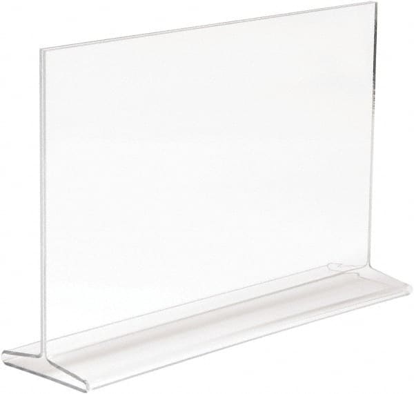 ECONOCO - 11 Inch Wide x 7 Inch High Sign Compatibility, Acrylic Round Frame Counter Top Sign Holder - Clear, 7 Inch Holder Height, Holds 1 Sign - Benchmark Tooling