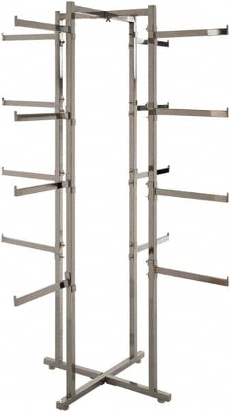 ECONOCO - Chrome Folding Display Rack Tower - 19-1/2" Wide x 61" High - Benchmark Tooling