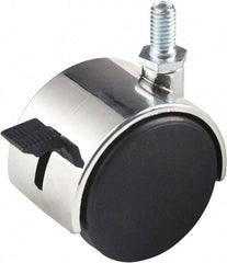 ECONOCO - 2" Diam Stem Mount Dual Swivel Caster - Plastic, 70 Lb Capacity, 5/16 x 5/8" Threaded Stem - Benchmark Tooling