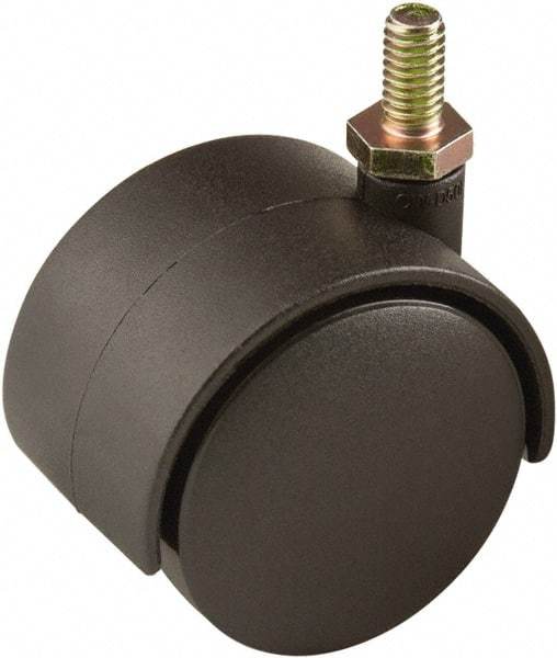 ECONOCO - 2" Diam Stem Mount Dual Swivel Caster - Plastic, 70 Lb Capacity, 5/16 x 5/8" Threaded Stem - Benchmark Tooling
